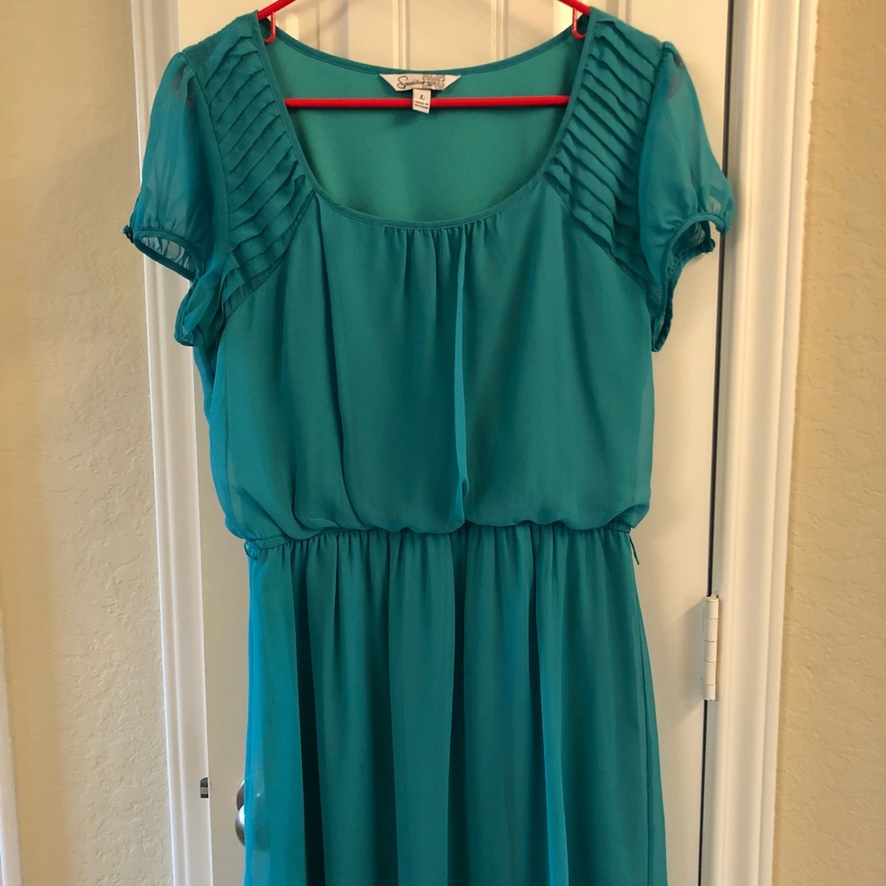 Teal casual dress